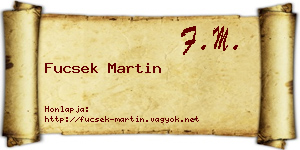 Fucsek Martin névjegykártya