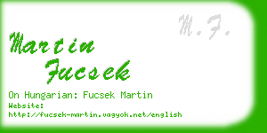 martin fucsek business card